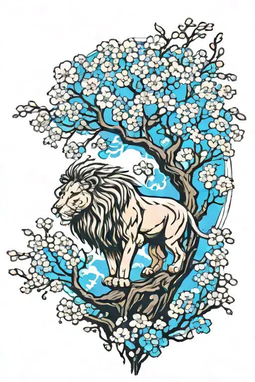 Lion Cherry Blossom Tree