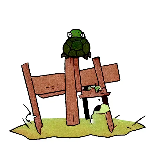 Turtle On A Post
