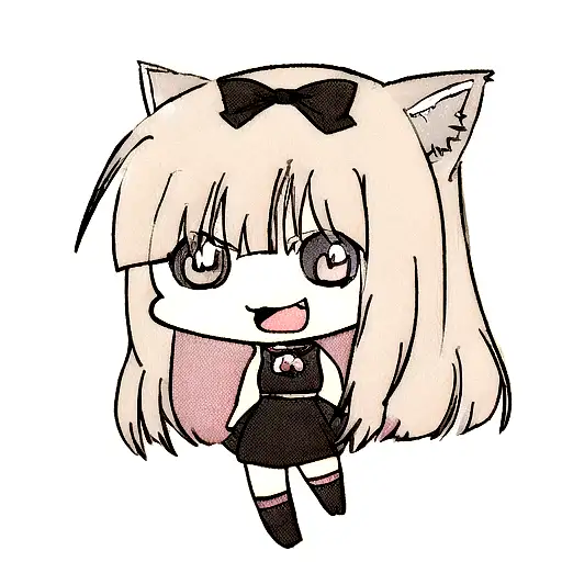 Anime Girl With A Cat Ears