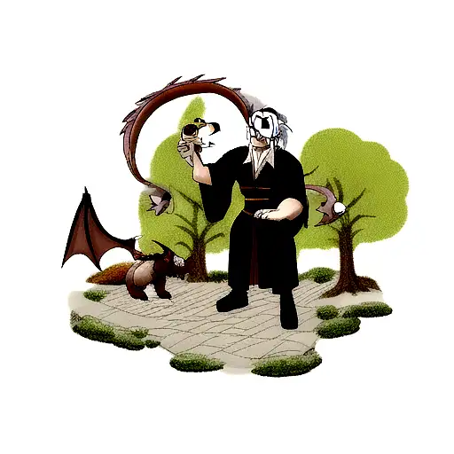 Uncle Iroh With Dragon