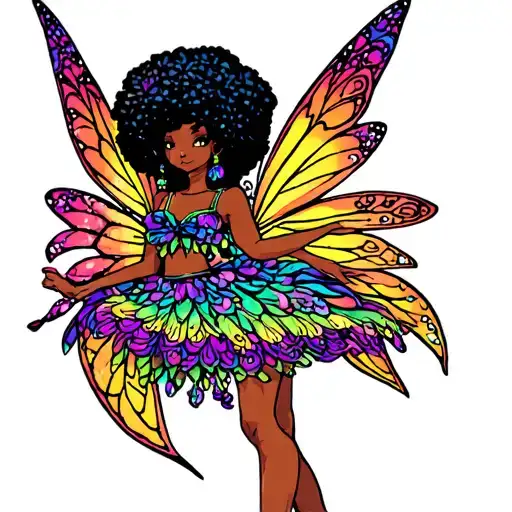 Afro Fairy Standing Proudly