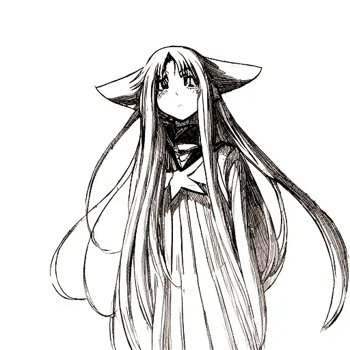 Anime Girl Looking Up In Space Long Hair Sad Complexion Beautiful