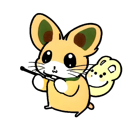 Cute Hamster With Sunflower Pipe