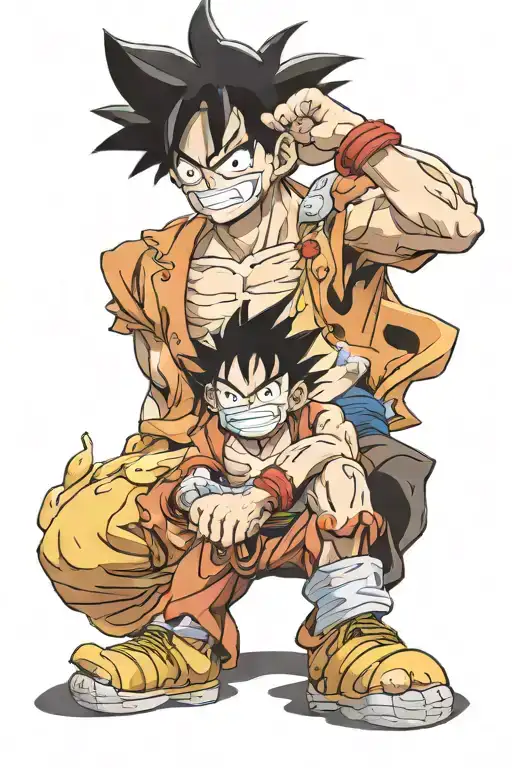 Goku Monkey D Luffy Naruto Gojo