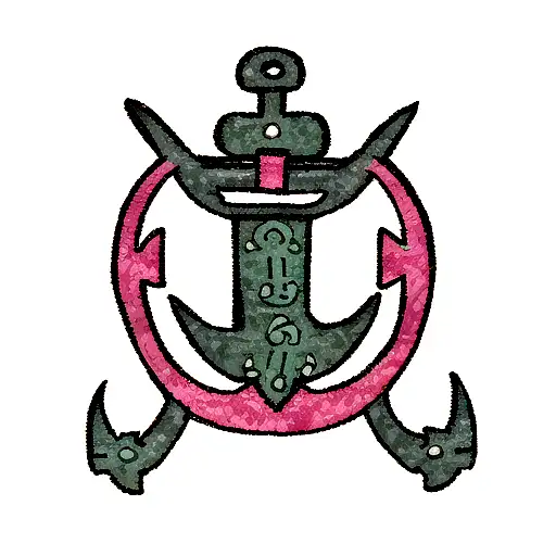 An Intricately Designed Anchor With Mexican Patterns