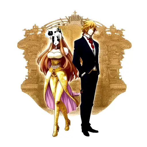 King And Queen Standing Lion