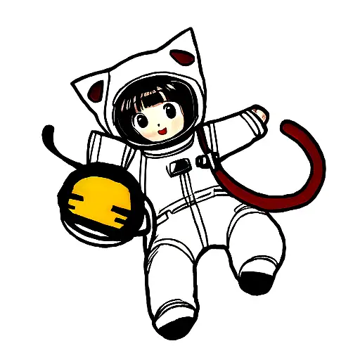 Cat In Space With Astronaut Suit