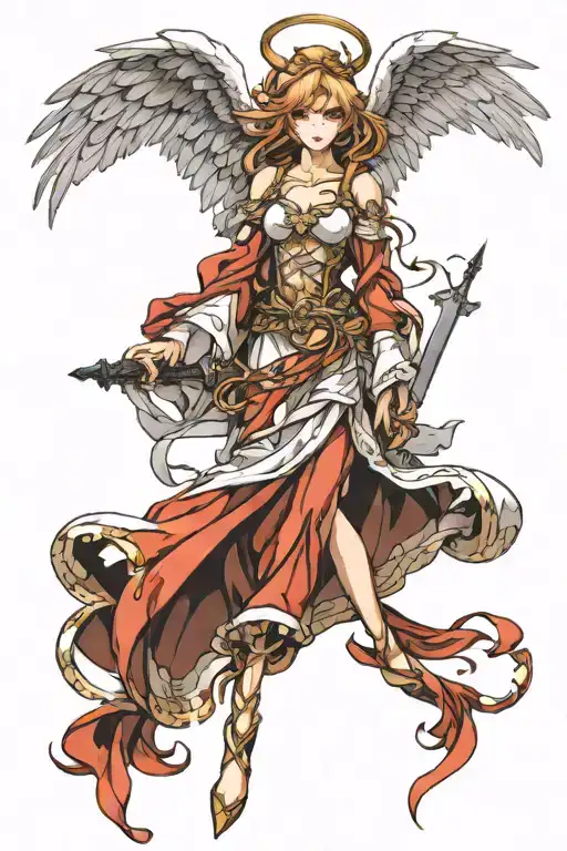 Angel In Mideval Armon