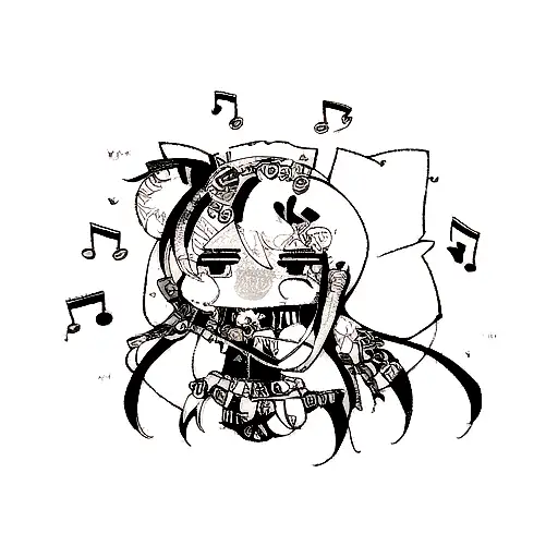 A Tattoo Design That Represents The Connection Between Music And Emotions