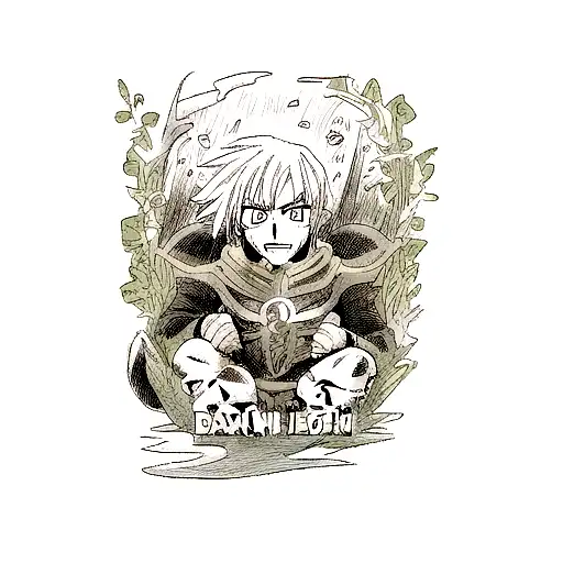 Dragon Slayer Form Berserek And A Skull