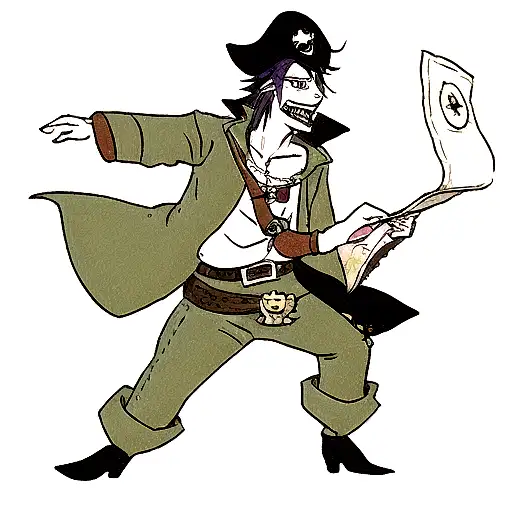 Rat Pirate Captain With A Treasure Map