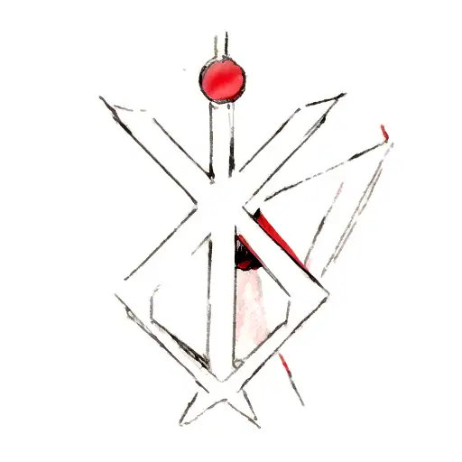 A Red And Black Symbol