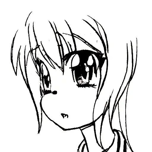 Black And White Female Sexy Face Anime