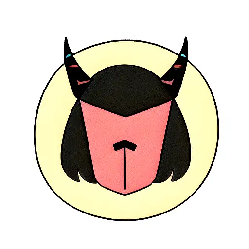 Bull Head Minimalist Geometric Tribal