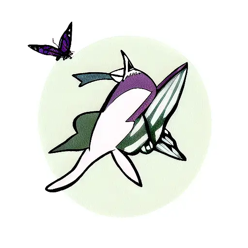 Butterfly With Shark