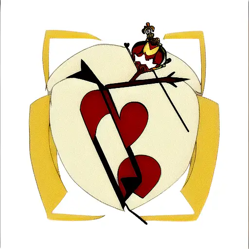 Heart With Crown And Arrows