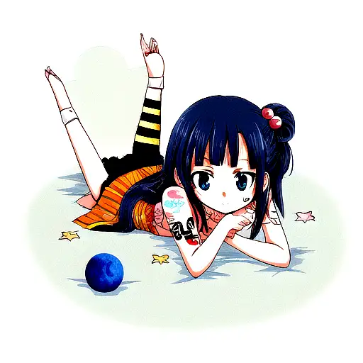 Small Moon And Star Matching Tattoo For Girls