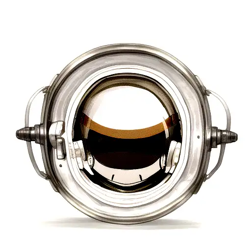 Astronaut Helmet But The Inside Of It Is Filled With Demons