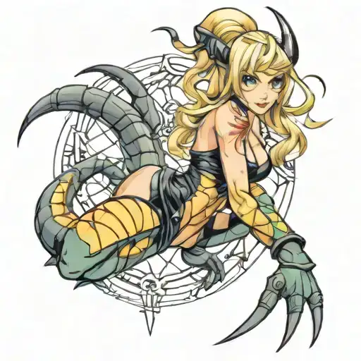 Blonde Woman As Scorpion