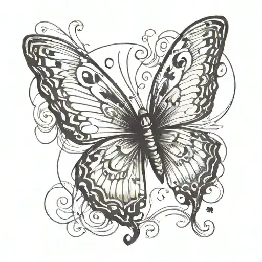 Butterfly Fixing Its Own Wing