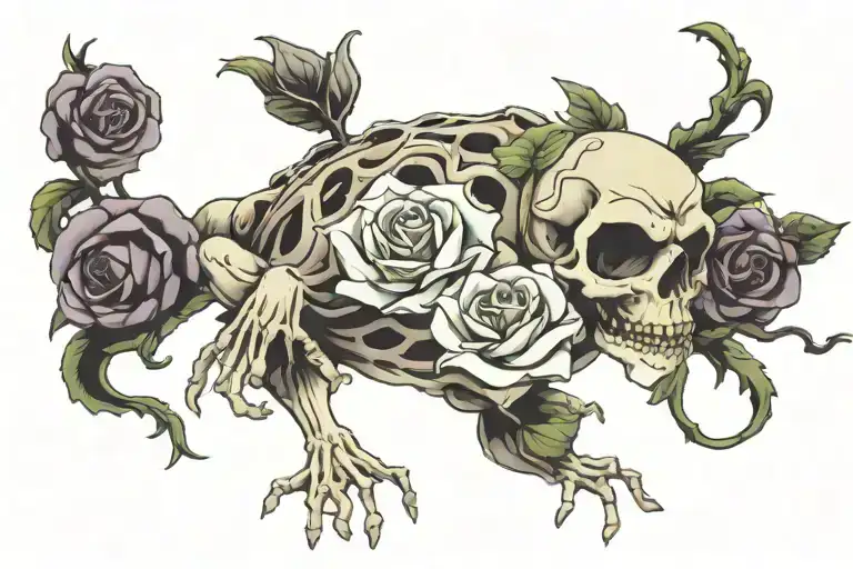 Skull Rose Frog