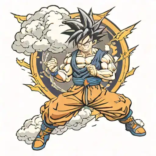 Goku Cloud Background