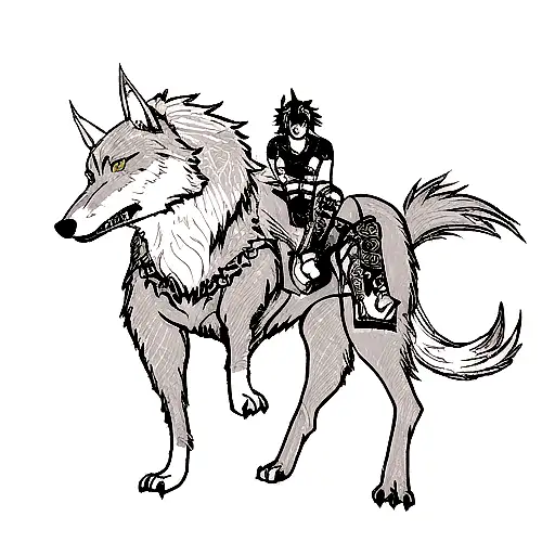 Create A Realistic Tattoo Of A Wolf And A Scorpion With Power