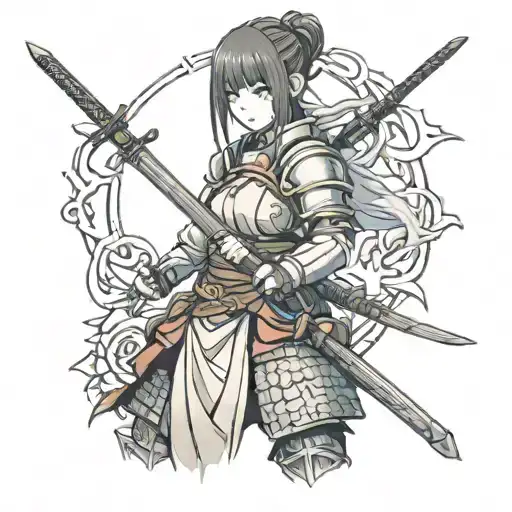 Girl Samurai In Dark Souls Portrait
