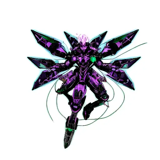 Dragon On Hexagonal Cybernetic Background With Wiring Flowing Through