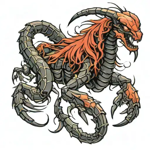 Sexy Red Head Girl As A Scorpion