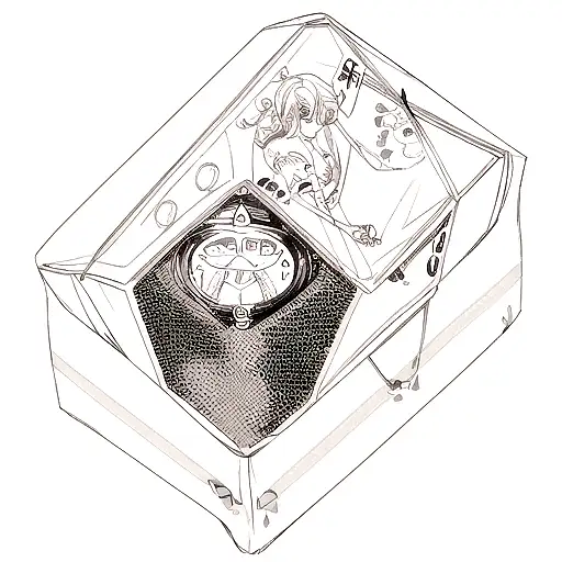 A Dotwork Tattoo Of A Libra And Taurus Symbol Merging With A Gaming Console