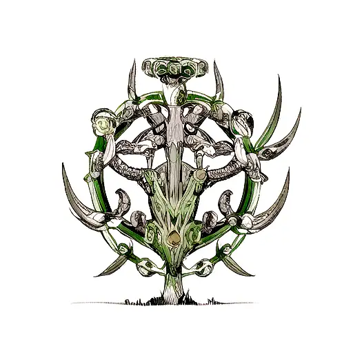 Tatto Of Yggdrasil In Arm