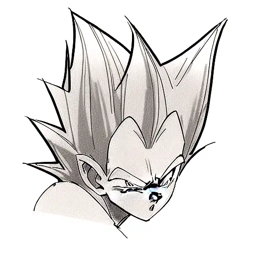 Vegeta With Saiyan Logo