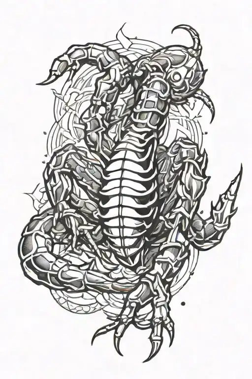 Scorpion Black And White