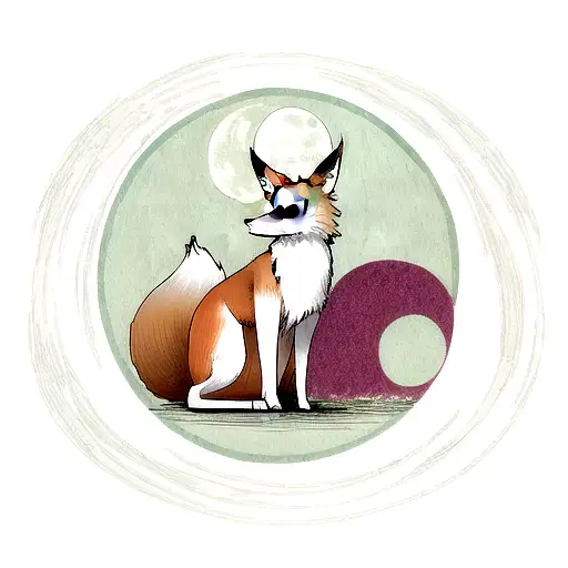 Moon With A Fox
