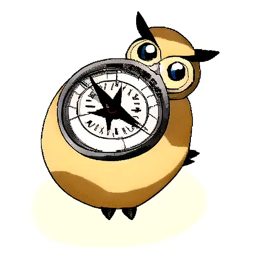 Owl Compass Skulls Detailed