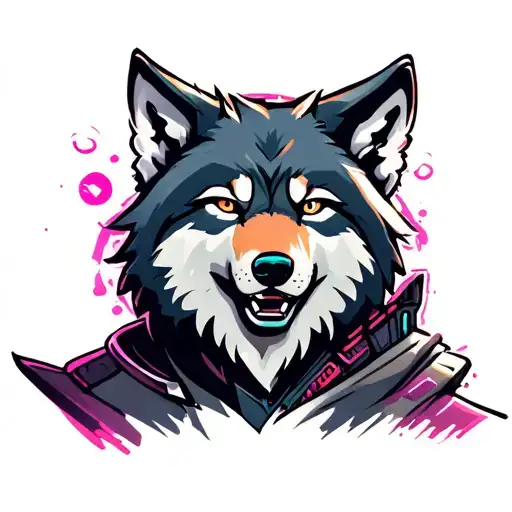 Aplha Wolf Playing Fortnite
