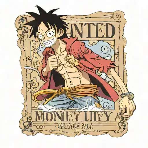 Monkey D Luffy Holding Wanted Poster