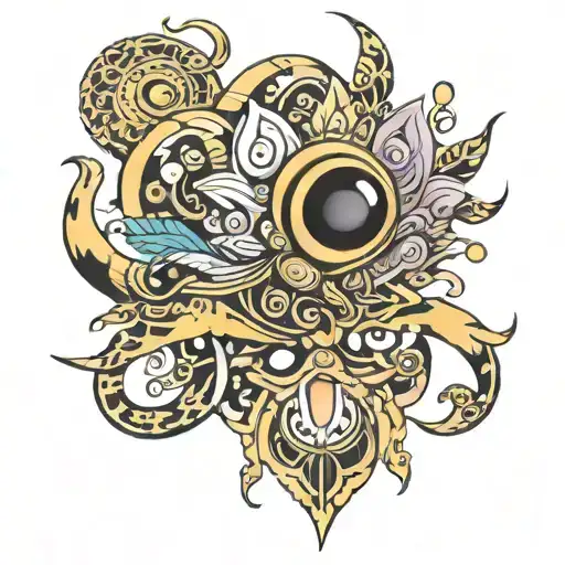 Psychedelic Golden Tumi Peru