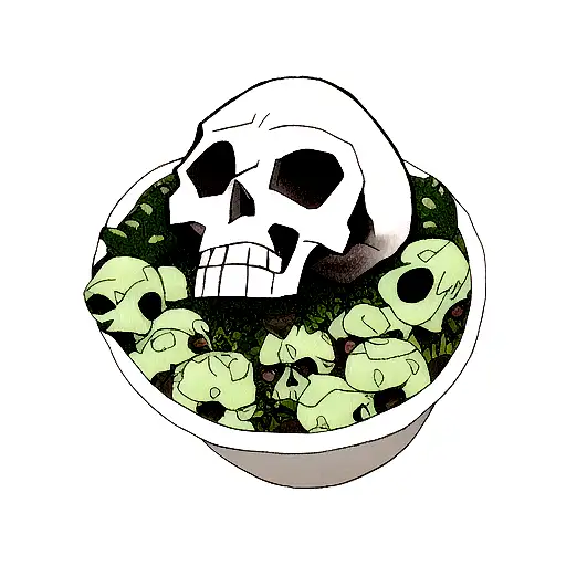 Skull And Plants