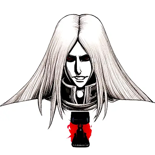 Create A Realistic Portrait Of Alucard From Hellsing With A Ps5 Controller In His Hand