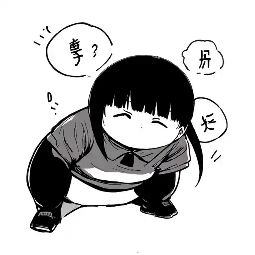 Mob Psycho 100 Kawaii Chubby Black And White Sketch