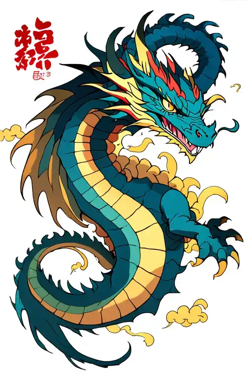 Dragon Fierce With Clouds