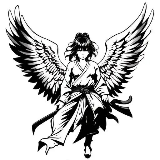Angel Wings And Martial Arts