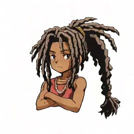 Dark Skin Boy With Dreadlocks