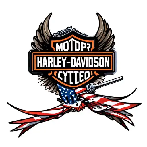 Harley Davidson And Freedom And Rock