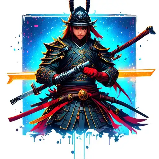 Cyberpunk Samurai Warrior