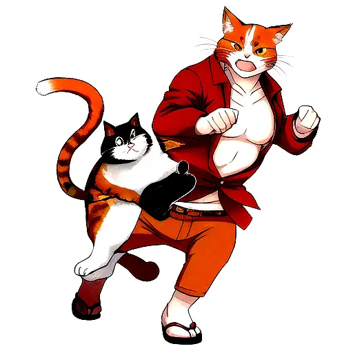 Yakuza Cat Orange And White