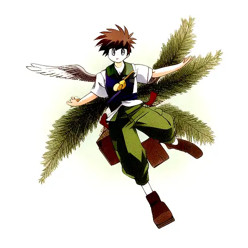 Pine Tree With Wings As Leaves