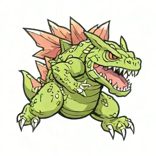 Tyranitar Playing With Larvitar Pokemon